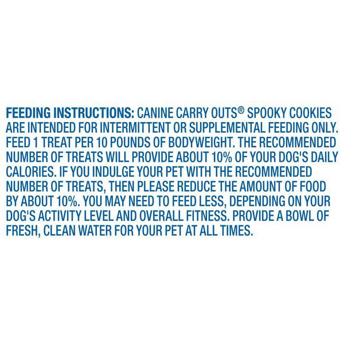(4 pack) Canine Carry Outs Spooky Cookies for Dogs, Halloween Dog Treats, 4.5 Oz. Bag