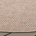 thumbnail image 4 of SAFAVIEH Sisal All-Weather Dixie Bordered Indoor/Outdoor Area Rug, Ivory/Orange Beige, 6'7" x 6'7" Round, 4 of 16