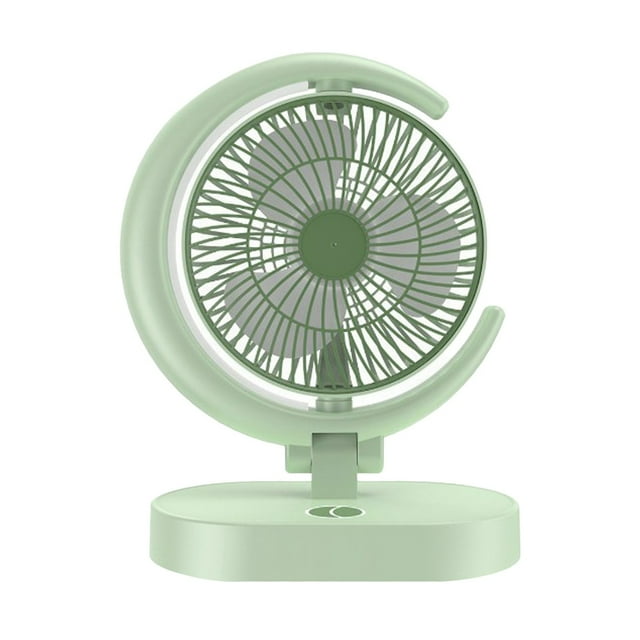 Binwennn Rechargeable Fan Function Circulation Fan Rotating Folding Fan With Night Light Air Circulation Fan Four Speed Adjustable Wind Speed Three Speed Adjustable Light Fans Oscillating Quiet Wall