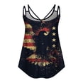 thumbnail image 4 of Jsaierl Independence Day Tops for Women Casual Elegant Sleeveless Tank Top Patriotic Red White and Blue Graphic Camisole Soft Spaghetti Strap Blouses Vest, 4 of 6