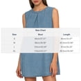 thumbnail image 3 of Sentmoon Robe en Jean pour Femmes Robe Maxi Été 2026 Imprimé à Rayures Sans Manches Col Ras du Cou avec Poches Plissée Respirante Coupe Régulière Mode Robe Soleil pour Femmes P-TG, 3 of 7