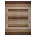 thumbnail image 2 of Rugsotic Carpets Hand Knotted Wool Area Rug 8'x10' Brown Light Beige Contemporary Rectangle Indoor Rug for Living Room, Bedroom Antimicrobial L0C904, 2 of 4