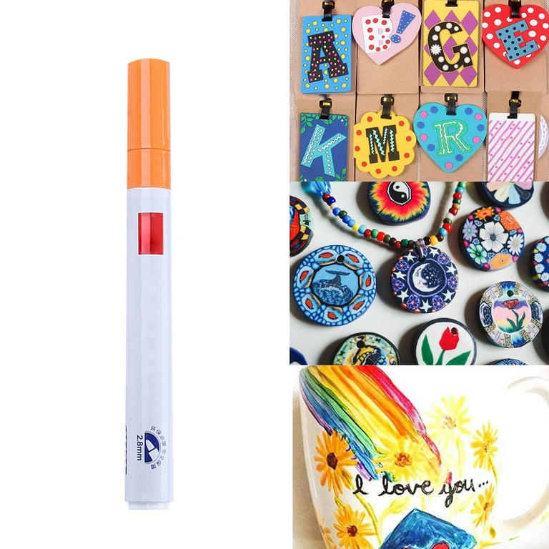 Oil Based Paint Pen Permanent Paint Marker: Quick-Dry Waterproof Paint Set  of 12 for Rock Painting Glass Fabric Ceramic Wood Metal Mug Plastic Stone  Christmas Stencil Art Craft Supplies kit 12 Colors