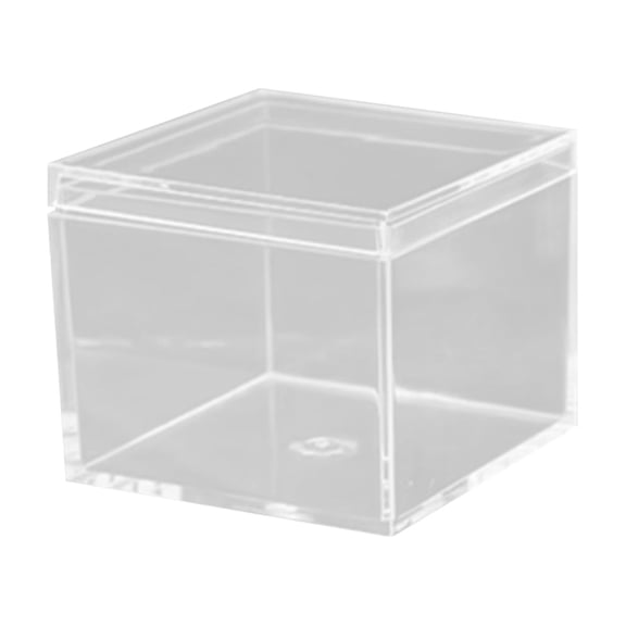 Acrylic Square Box, 2X2X1.6In Clear Storage Container, 5X5X4Cm Transparent Organizer For Crafts, Jewelry, Desk Supplies, Home Office Organization