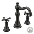 thumbnail image 4 of Moen Ts42114 Weymouth Double Handle Widespread Bathroom Faucet - Nickel, 4 of 7