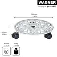 thumbnail image 2 of Wagner 11.4" White Round Cast Iron Plant Caddy – Classic Design, 110 lbs Capacity, Smooth Rolling Casters, 2 of 6