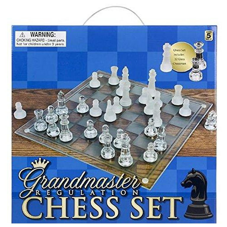 Play Kreative Glass Chess Games Set - 14 Chess Game Great Present for  Children