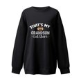 thumbnail image 2 of Gibobby Sudadera oversize mujer Sudadera de manga larga para mujer dobladillo largo bloque de color(Negro,XG), 2 of 3