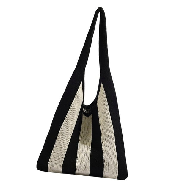 Bolso de crochet para mujer, organizador estético, tejido, ideal como regalo para citas en la playa.