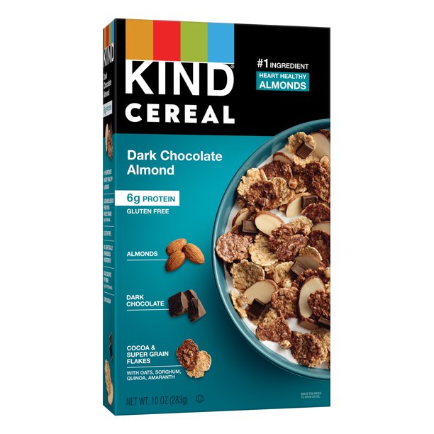 KIND Cereal, Dark Chocolate Almond, Made with 4 Super Grains, 6g