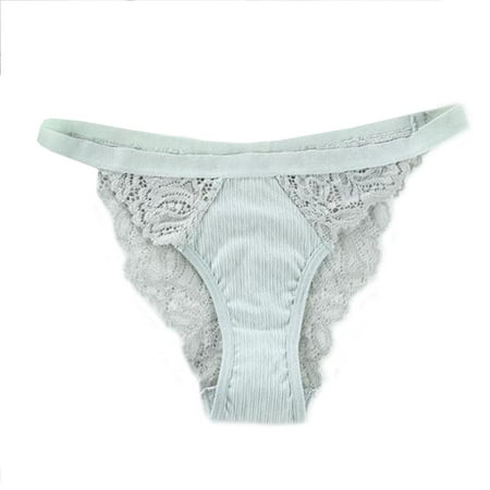 

Lace Solid Ladies Thong Briefs Bowknot Color Low-waist Panties Women s Panties Womens Underwear Bikini Seamless Microfiber