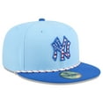 thumbnail image 3 of Men's New Era Light Blue/Blue New York Yankees 2025 Fourth of July 59FIFTY Fitted Hat, 3 of 5