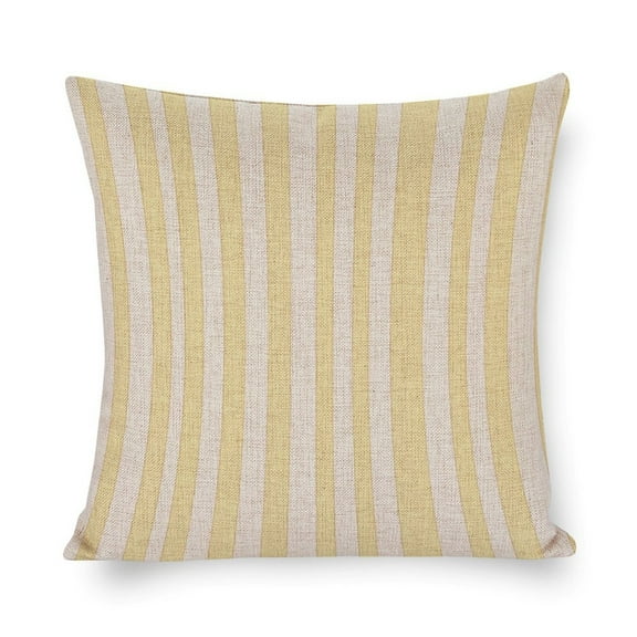 Cushion Pillow Cover Pale Yellow And White Candy Stripes Throw Pillow Cover Modern Accent Pillow Case Protector 16"x16" Gifts for Home Decor