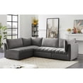 thumbnail image 4 of Meridian Furniture Jacob Sectionnel Modulaire en Velours Gris, 4 of 14