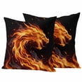 thumbnail image 6 of Waterproof Throw Pillow Covers Set of 2, 16x16 Inch Chinese Style Decorative Pillowcases Outdoor Pillow Slip Cushion Covers Set for Couch Tent Fantasy Dragon Orange Gradient Fire, 6 of 8