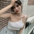 thumbnail image 2 of MAGAZINE Women\\\'s knitted halter vest undershirt tops female summer irregular Slim halter   small tank tops, 2 of 6