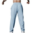thumbnail image 2 of Diufon Mens Cotton Linen Pants Elastic Waist Drawstring Pants Casual Baggy Workout Trousers, 2 of 3