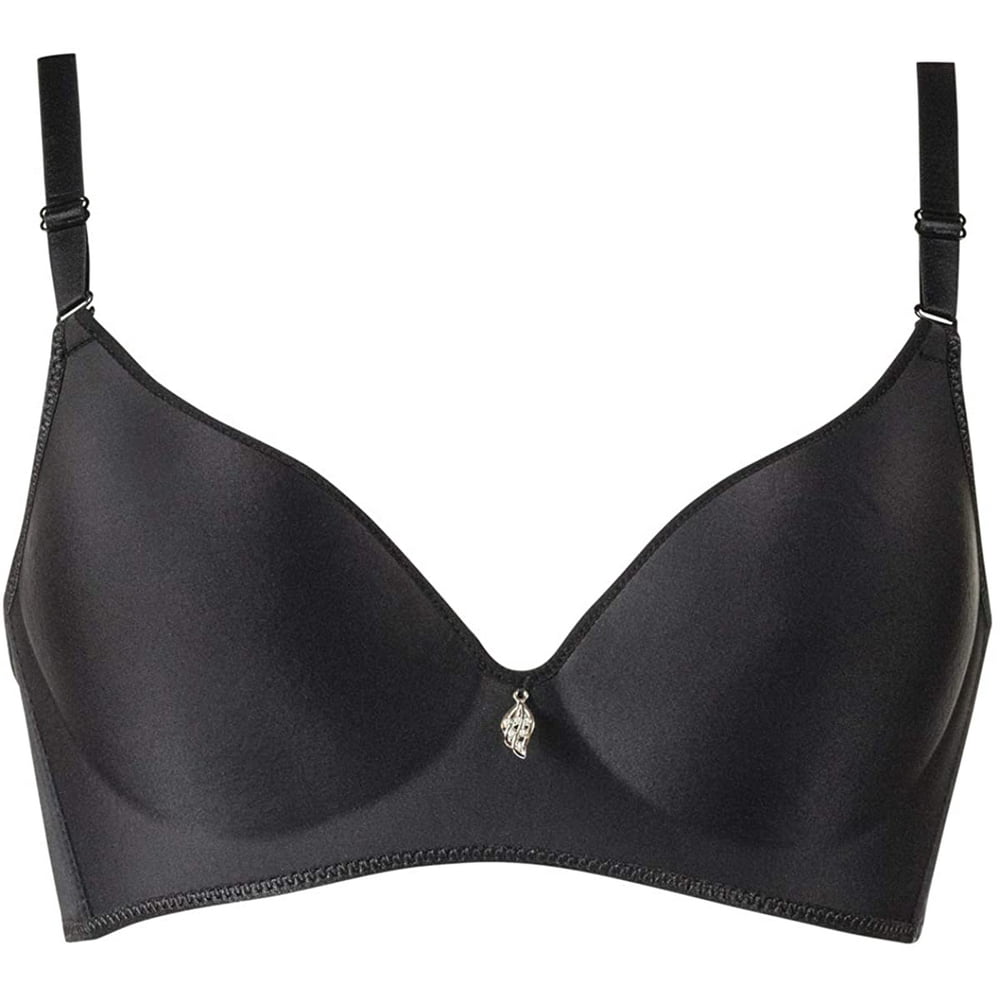 GAI YI Bras for Women, Wirefree Bra, Padded Everyday Contour Bras Black 36C