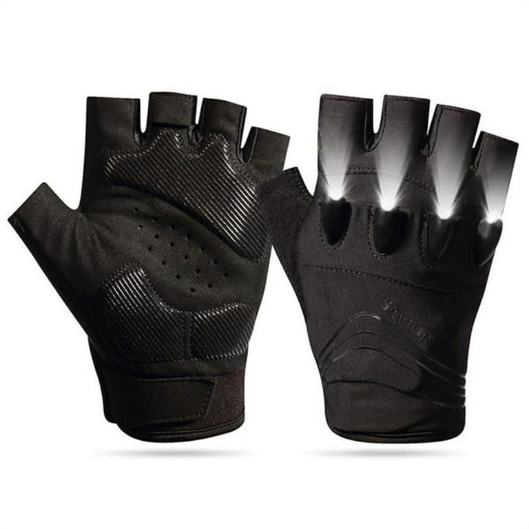 LED Cycling Gloves Half Finger Savior Summer Mountain Bike Gloves