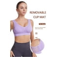 thumbnail image 2 of Yoyauz Women's Sports Bra Gym Sports Bra Tops Mesh Hollow Breathable Bra Detachable Pads Plus Size Running Fitness Sports Bra, 2 of 11