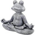 thumbnail image 1 of Stone Garden, Frog Buddha Ornament, Outdoor Meditation Frog Statue, Meditation Frog Statue For Home Decor, Outdoor Art, 1 of 5