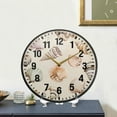 thumbnail image 4 of Yayeee Wall Clock Battery Operated 11.9" Silent Non-Ticking for Living Room, Green Watercolor Seashells, 4 of 8
