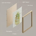 thumbnail image 4 of PixonSign Framed Canvas Print Wall Art Set - Green Yellow Tropical Jungle Palm Leaf Posters - Set of 3 Nature Wilderness Botanical Prints Boho Minimalist Wall Décor for Living Room - 12"x16" Natural, 4 of 5