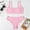 Pink, variant on BONIXOOM Women Striped Push Up High Cut Hight Waist Bikini Set Two Piece Swimsuit