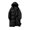 thumbnail image 2 of YLSDY Men's Winter Puffer Jacket Warm Thick Long Down Coat Hooded Overcoat Black S, 2 of 9