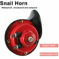 thumbnail image 5 of 2Pack 12V 300db Electric Auto Loud Horn, High/Low Dual Tone Snail Air Horn for Boat, Car, Truck, Motorcycle, 5 of 8
