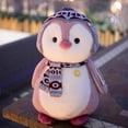 thumbnail image 4 of Blue27cmLindo pingüino de peluche de juguete 20-37cm Muñeca de pareja de dibujos animados de peluche con sombrero y bufanda suave, 4 of 5
