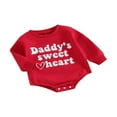 thumbnail image 1 of Adorable Heart Letter Pattern Long Sleeve Bodysuit for Baby Girls, 1 of 7