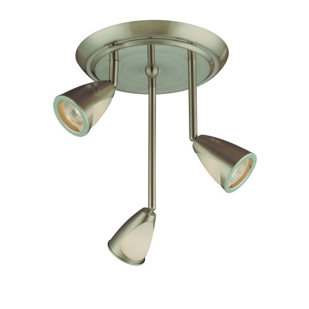 Hampton Bay 3Light Staggered Brushed Nickel Fixture EC9083SBA 521541
