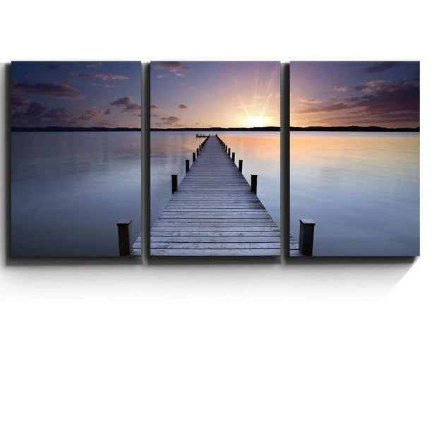 Wall26 Calm Lake Scene at Sunset - Canvas Art Wall Decor - 16"x24"x3