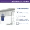 thumbnail image 5 of PUR 30-Cup Water Filter Dispenser System, W 15.3" x H 10.1" x L 5.3", Pearl, DS1800IA, 5 of 8