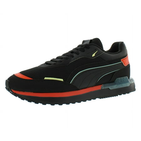 Puma City Rider FR Mens Shoes Size 14, Color: Puma Black/Eggshell Black/Blue Green