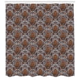 thumbnail image 1 of Ambesonne Evil Eye Shower Curtain, Boho Hamsa Motifs Tribal, 69"Wx84"L, Slate Blue Orange, 1 of 2