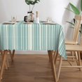 thumbnail image 3 of YFYANG Rectangular Polyester Table Cloth Green Line Texture Table Cover for Indoor Outdoor Kitchen Restaurant Table Decoration Tablecloths，54" X 72", 3 of 9
