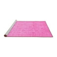 thumbnail image 2 of Ahgly Company Machine Washable Indoor Rectangle Oriental Pink Traditional Area Rugs, 3' x 5', 2 of 4