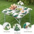 thumbnail image 4 of White Christmas Watercolor Tree Pattern Square Fitted Tablecloth with Elastic Edge,Square Table Cover,Washable Elastic Table Cover for Home Kitchen Party Decor 34"x34", 4 of 6