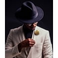 thumbnail image 7 of Vittorio Vico Men's Formal Two-Tone Seersucker Rose Flower Lapel Pin: Flower Pin Suit Accessories Pins for Suit or Tuxedo, 7 of 7
