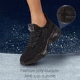 thumbnail image 4 of LUCKY STEP Fashion Rhinestone Mesh Sneaker Breathable Glitter Walking Shoes,Black,Womens, 4 of 12