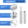 thumbnail image 3 of 20Pcs 3-1/8" x 5/16" (LxD) Weld on Barrel Hinge for Metal Gate, Silver, 3 of 6