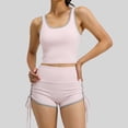 thumbnail image 2 of Women's 2 Piece Yoga Outfits High Support Sports Bra with Built in Pads High Waist Shorts Gym Set Seamless Athletic Workout Sets Tracksuit Breathable Running Clothes, 2 of 10