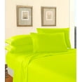 thumbnail image 2 of Elegant Comfort 4-Piece Bed Sheet Set, Three-Line Design 1500 Thread Count Quality Microfiber - Wrinkle and Fade Resistant - Deep Pocket, Full, Lime, 2 of 5
