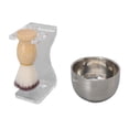 thumbnail image 4 of Shave Brush Bubble Bowl Kit, Multiple Uses Water Absorption Men Shaving Brush Set Quick Drying Stainless Steel Bowl  For Home, 4 of 8