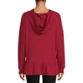 thumbnail image 3 of Time and Tru Women's Maternity Peplum Hoodie, 3 of 6