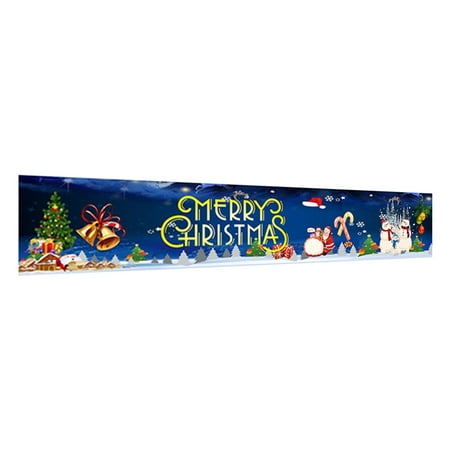 Image of Christmas Banner Background Cloth Curtain Christmas Couplet Party Decoration