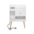thumbnail image 6 of Pemberly Row Mid-Century End Table in Side Table with USB and White, 6 of 6