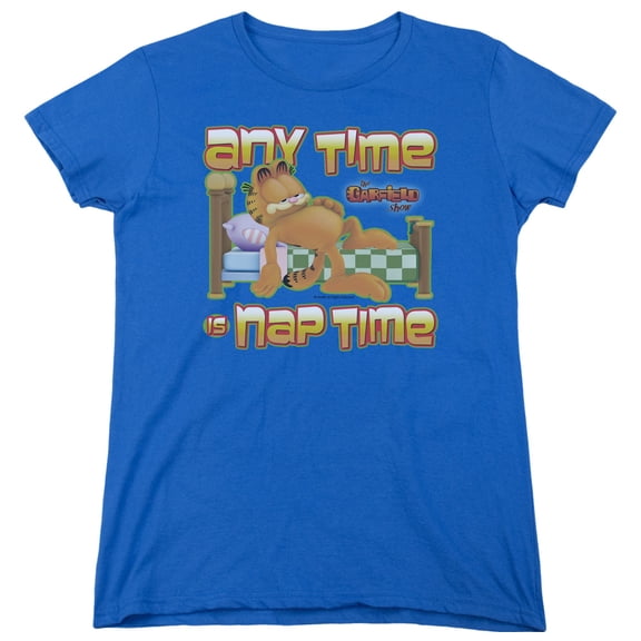 Garfield Nap Time S/S Women's T-Shirt Royal Blue